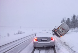 The Dangers of Semi-Truck Rollovers During Winter Driving